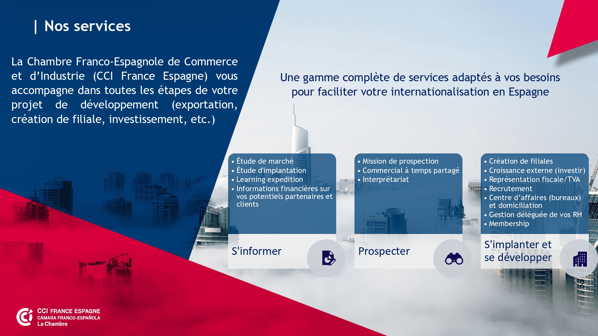 Services d'appui aux entreprises CCI France Espagne